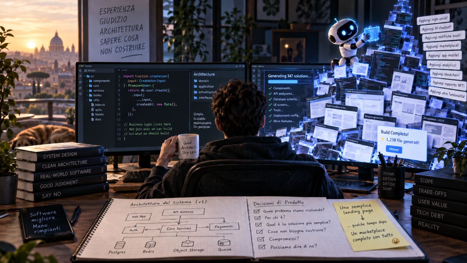web developer al lavoro